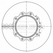 BBD32637 BORG & BECK brzdový kotúč BBD32637 BORG & BECK