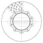 BBD32638 Brzdový kotouč BORG & BECK