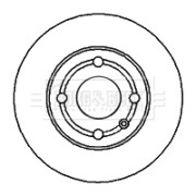 BBD4225 Brzdový kotouč BORG & BECK