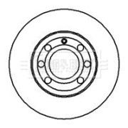 BBD4242 BORG & BECK brzdový kotúč BBD4242 BORG & BECK