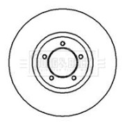 BBD4665 Brzdový kotouč BORG & BECK