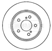 BBD5055 BORG & BECK brzdový kotúč BBD5055 BORG & BECK