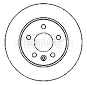 BBD5157 Brzdový kotouč BORG & BECK