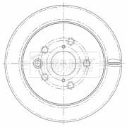 BBD5461 Brzdový kotouč BORG & BECK