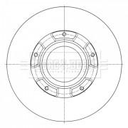 BBD6073S BORG & BECK brzdový kotúč BBD6073S BORG & BECK