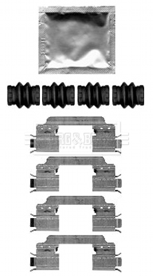 BBK1609 BORG & BECK sada príslużenstva oblożenia kotúčovej brzdy BBK1609 BORG & BECK