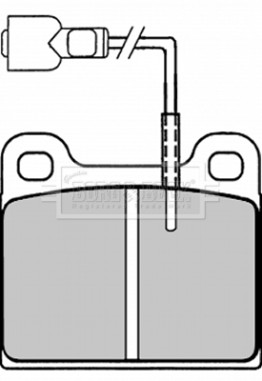 BBP1002 Sada brzdových destiček, kotoučová brzda BORG & BECK