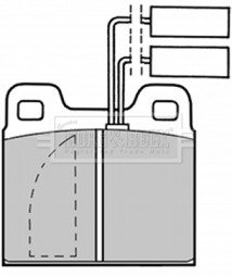 BBP1012 Sada brzdových destiček, kotoučová brzda BORG & BECK