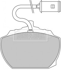 BBP1022 Sada brzdových destiček, kotoučová brzda BORG & BECK