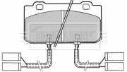 BBP1154 Sada brzdových destiček, kotoučová brzda BORG & BECK