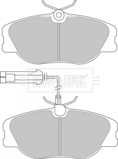 BBP1567 Sada brzdových destiček, kotoučová brzda BORG & BECK