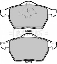 BBP1696 Sada brzdových destiček, kotoučová brzda BORG & BECK