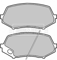 BBP2258 Sada brzdových destiček, kotoučová brzda BORG & BECK