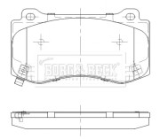 BBP2474 BORG & BECK sada brzdových platničiek kotúčovej brzdy BBP2474 BORG & BECK