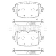 BBP2674 Sada brzdových destiček, kotoučová brzda BORG & BECK