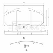 BBP33008 BORG & BECK sada brzdových platničiek kotúčovej brzdy BBP33008 BORG & BECK