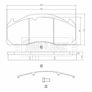 BBP33008HD Sada brzdových destiček, kotoučová brzda BORG & BECK