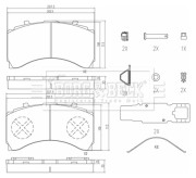 BBP33009 Sada brzdových destiček, kotoučová brzda BORG & BECK