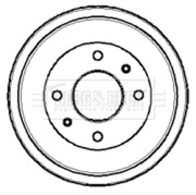 BBR7028 Brzdový buben BORG & BECK