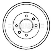 BBR7072 BORG & BECK brzdový bubon BBR7072 BORG & BECK