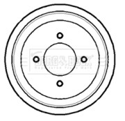 BBR7112 BORG & BECK brzdový bubon BBR7112 BORG & BECK