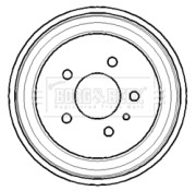 BBR7113 BORG & BECK brzdový bubon BBR7113 BORG & BECK