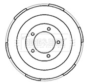 BBR7185 Brzdový buben BORG & BECK