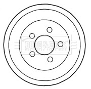 BBR7191 BORG & BECK brzdový bubon BBR7191 BORG & BECK