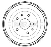 BBR7193 Brzdový buben BORG & BECK