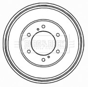 BBR7200 Brzdový buben BORG & BECK