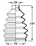 BCB2351 Měch, hnací hřídel BORG & BECK