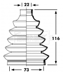 BCB2359 Měch, hnací hřídel BORG & BECK