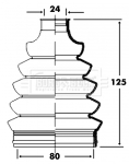 BCB2364 Měch, hnací hřídel BORG & BECK