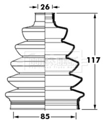 BCB2399 Měch, hnací hřídel BORG & BECK