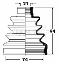 BCB2821 Měch, hnací hřídel BORG & BECK