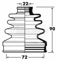 BCB2842 Měch, hnací hřídel BORG & BECK