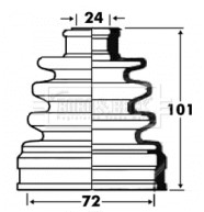 BCB2865 Měch, hnací hřídel Trilobe BORG & BECK