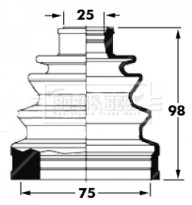 BCB6031 Měch, hnací hřídel Trilobe BORG & BECK