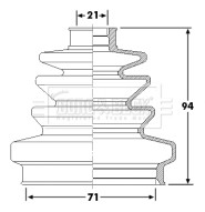 BCB6257 Měch, hnací hřídel BORG & BECK