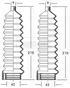 BSG3105 BORG & BECK manżeta riadenia BSG3105 BORG & BECK