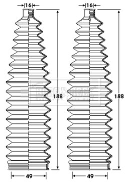 BSG3413 BORG & BECK manżeta riadenia BSG3413 BORG & BECK