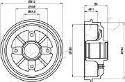 560608 Brzdový buben JAPKO