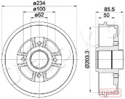 560702C Brzdový buben JAPKO