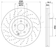 600527 JAPKO brzdový kotúč 600527 JAPKO