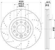 600913 JAPKO brzdový kotúč 600913 JAPKO