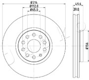 600933 Brzdový kotouč JAPKO