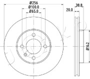 600935 JAPKO brzdový kotúč 600935 JAPKO