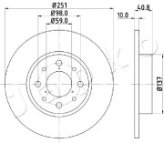 610210 Brzdový kotouč JAPKO