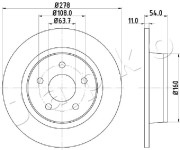 610311 JAPKO brzdový kotúč 610311 JAPKO