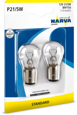 179164000 NARVA žárovka P21/5W (řada STANDARD) | 12V 21/5W | 179164000 NARVA